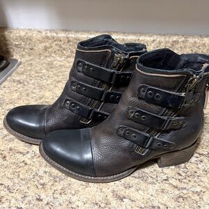 Freebird Black and Brown Combat Boots